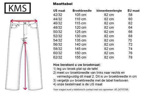 broekmaat 50 is gelijk aan.